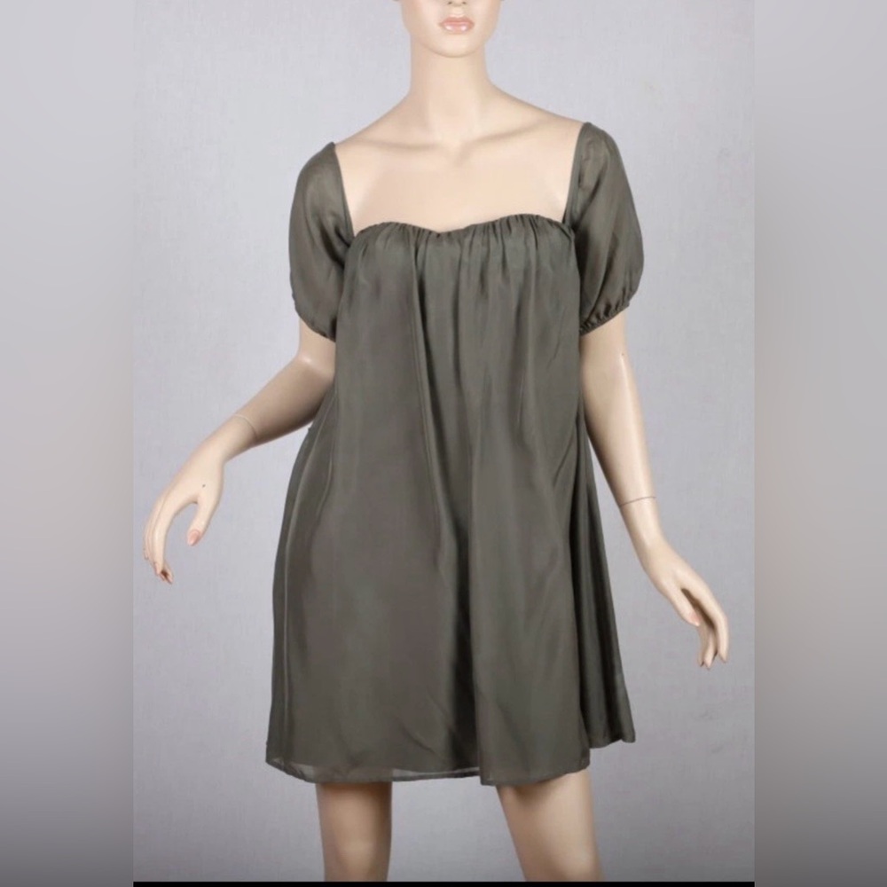 bebe Olive Green Adjustable Shoulders bra Mini Dress